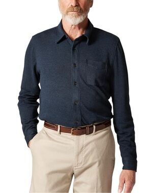 J. Crew Men’s Solid Cotton Lightweight Soft Knit Shirt NWT L Heather Tempest